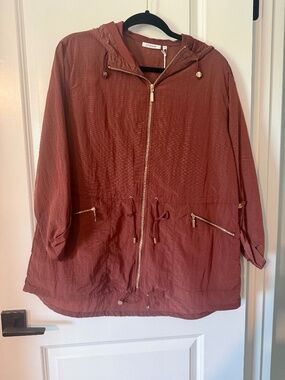 Chico's Zenergy Sable Brown Water Resist RipStop Jacket, NWT